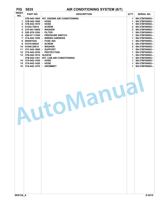 Komatsu SK815-5 Turbo USA Skid Loader Parts Manual 37BF00902-up 3 Komatsu SK815-5 Turbo USA Skid Loader Parts Manual 37BF00902-up-3