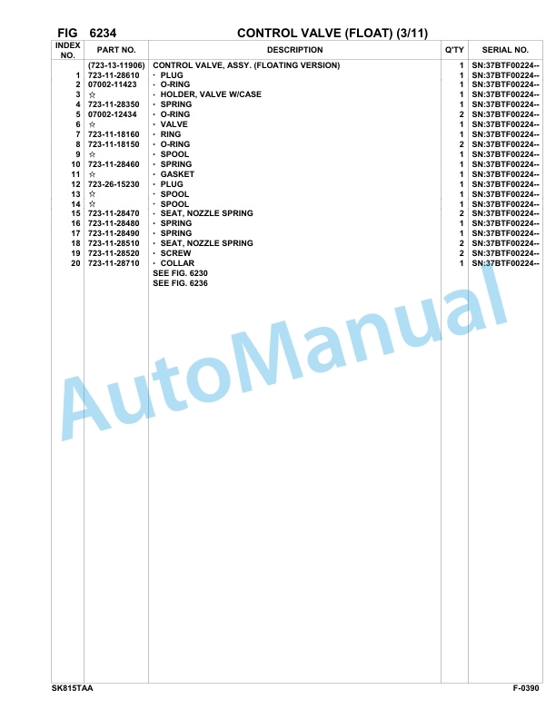 Komatsu SK815-5 Turbo USA Skid Loader Parts Manual 37BTF00224-up 4 Komatsu SK815-5 Turbo USA Skid Loader Parts Manual 37BTF00224-up-4