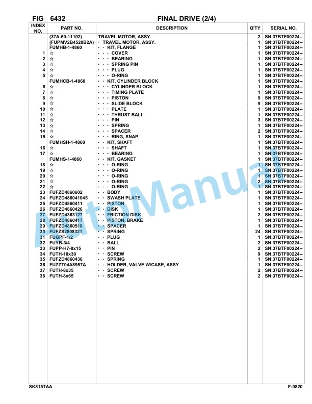 Komatsu SK815-5 Turbo USA Skid Loader Parts Manual 37BTF00224-up 5 Komatsu SK815-5 Turbo USA Skid Loader Parts Manual 37BTF00224-up-5
