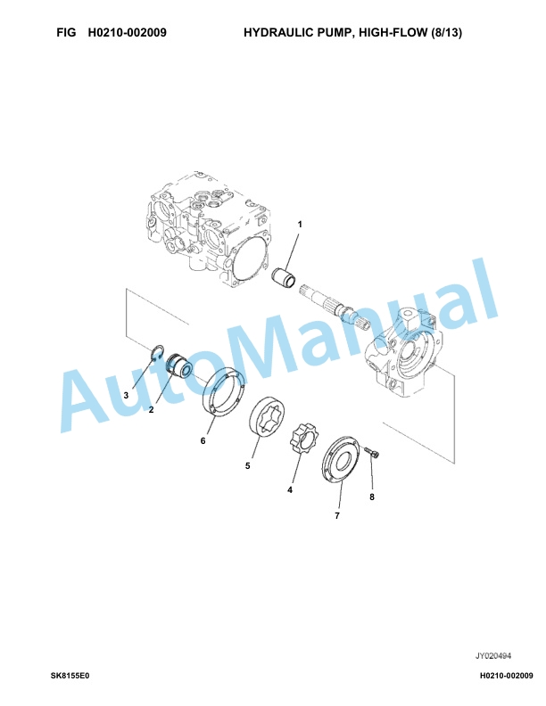 Komatsu SK815-5E0 Skid Loader Parts Manual F80002-UP 3 Komatsu SK815-5E0 Skid Loader Parts Manual F80002-UP-3