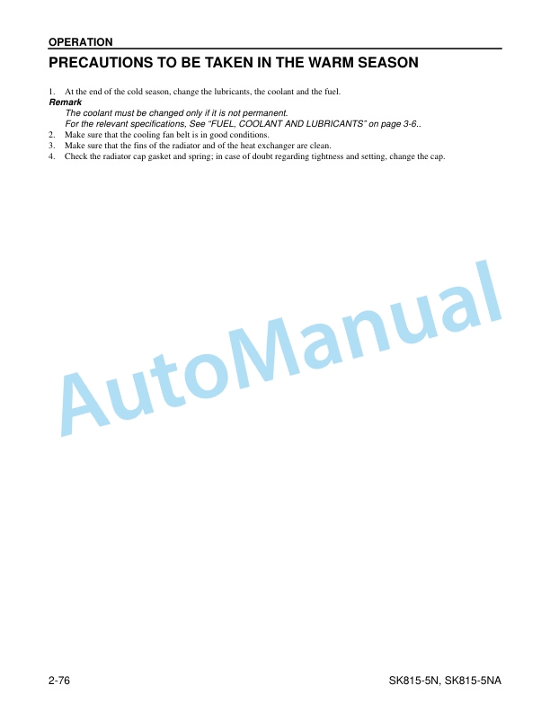 Komatsu SK815-5N, SK815-5NA Skid Steer Loader Operation and Maintenance Manual CEAM016102 4 Komatsu SK815-5N, SK815-5NA Skid Steer Loader Operation and Maintenance Manual CEAM016102 - Image 4