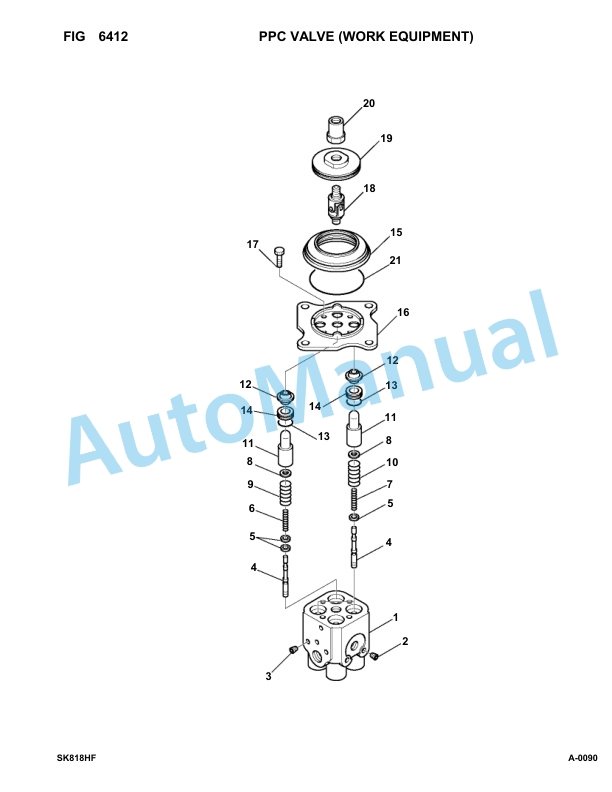 Komatsu SK818-5 Hand Foot Control Parts Manual 37BF50003-up 4 Komatsu SK818-5 Hand Foot Control Parts Manual 37BF50003-up-4