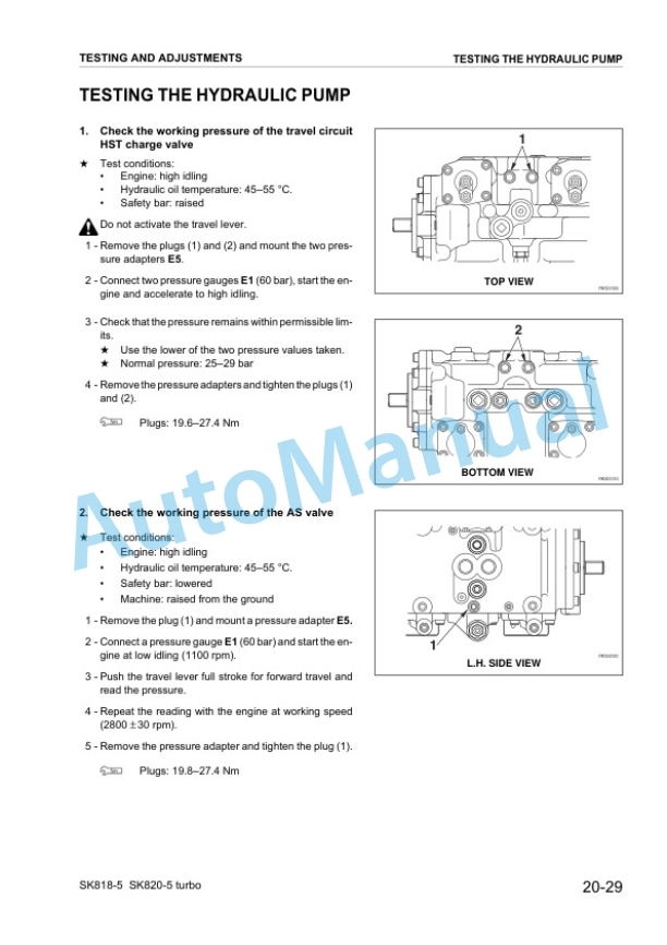Komatsu SK818-5, SK820-5 Turbo Skid Steer Loader Shop Manual WEBM005200 4 Komatsu SK818-5, SK820-5 Turbo Skid Steer Loader Shop Manual WEBM005200 - Image 4