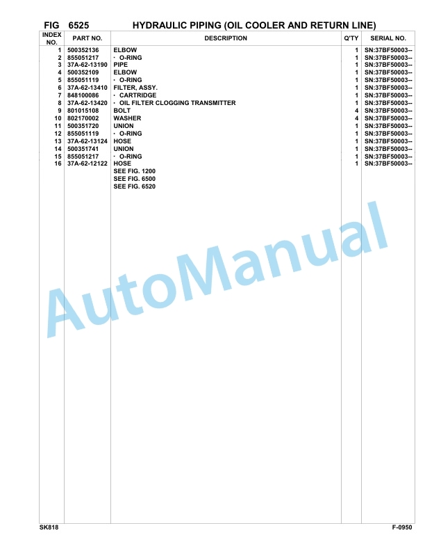 Komatsu SK818-5 Skid Loader Parts Manual 37BF50003-UP 5 Komatsu SK818-5 Skid Loader Parts Manual 37BF50003-UP-5