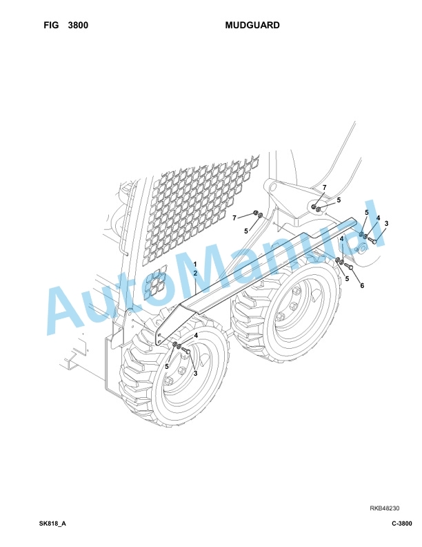 Komatsu SK818-5 Skid Loader Parts Manual 37BF50111-UP 2 Komatsu SK818-5 Skid Loader Parts Manual 37BF50111-UP-2