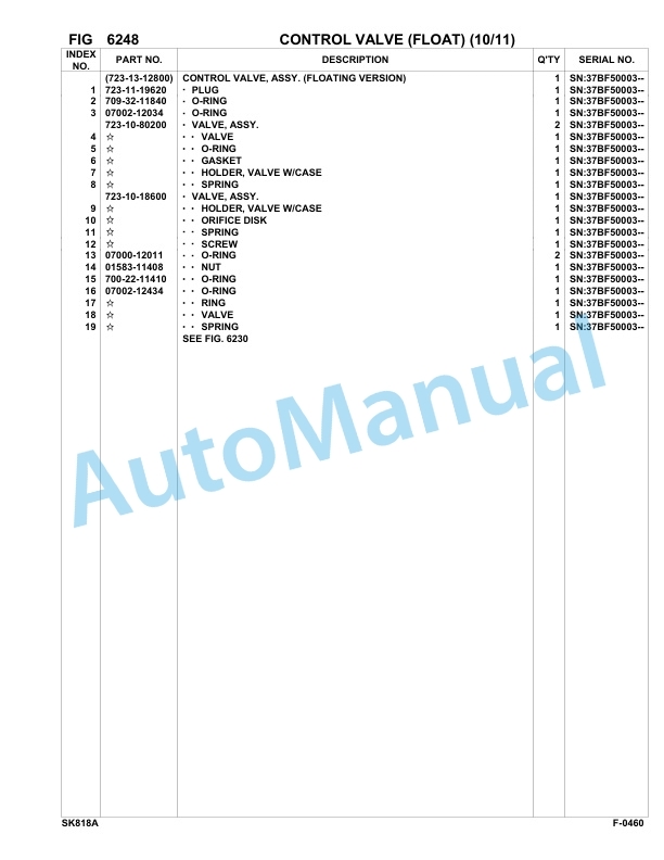Komatsu SK818-5 USA Skid Loader Parts Manual 37BF50003-up 4 Komatsu SK818-5 USA Skid Loader Parts Manual 37BF50003-up-4