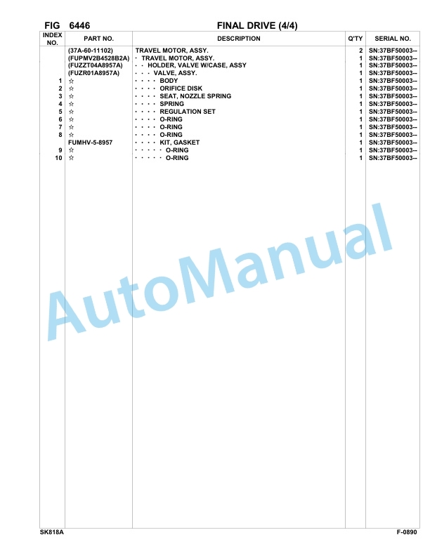 Komatsu SK818-5 USA Skid Loader Parts Manual 37BF50003-up 5 Komatsu SK818-5 USA Skid Loader Parts Manual 37BF50003-up-5