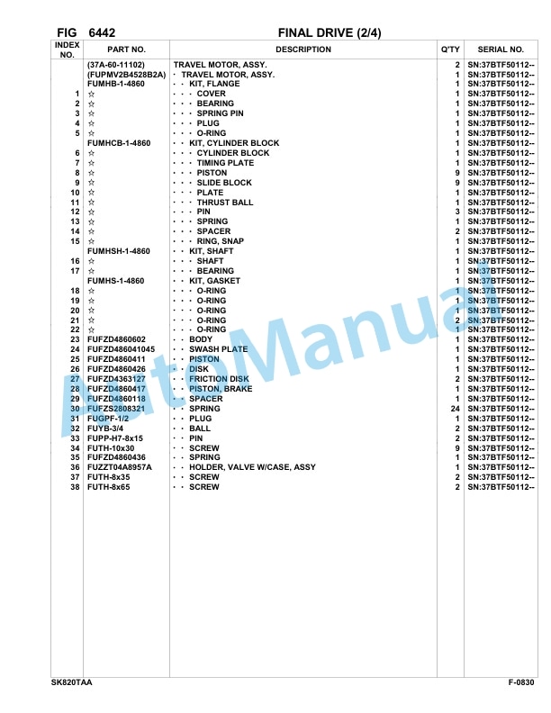 Komatsu SK820-5 Turbo USA Skid Loader Parts Manual 37BTF50112-up 5 Komatsu SK820-5 Turbo USA Skid Loader Parts Manual 37BTF50112-up-5