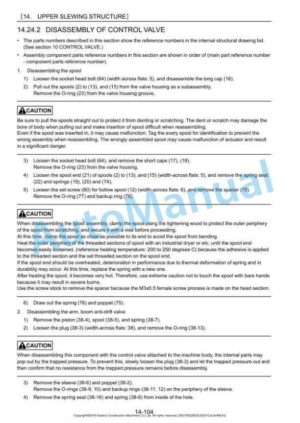 Komatsu SK85CS-7 Hydraulic Excavator Shop Manual S5LF0022E02 3 Komatsu SK85CS-7 Hydraulic Excavator Shop Manual S5LF0022E02-3