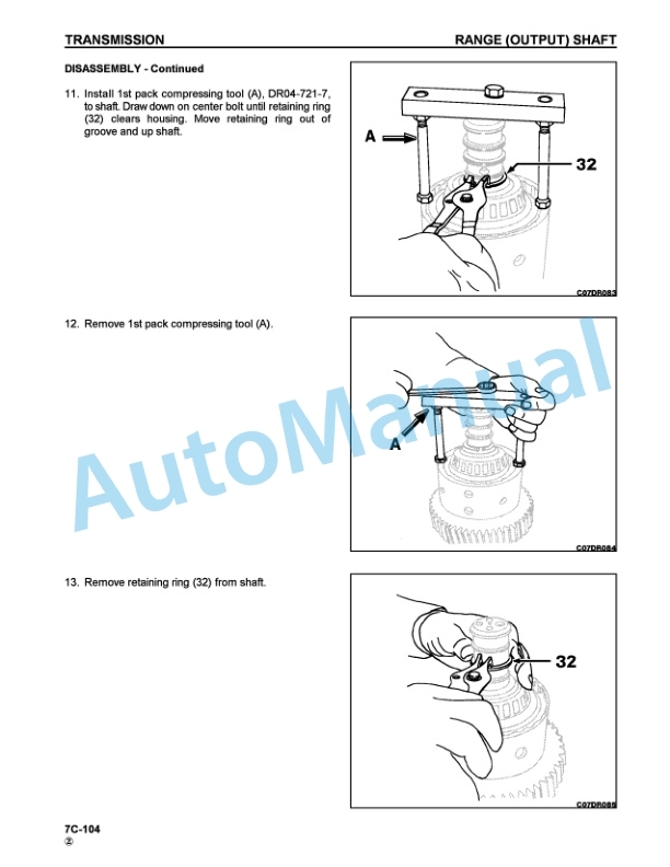 Komatsu TD7H, TD8H, TD9H Crawler Tractor Shop Manual CEBM789H04 3 Komatsu TD7H, TD8H, TD9H Crawler Tractor Shop Manual CEBM789H04-3