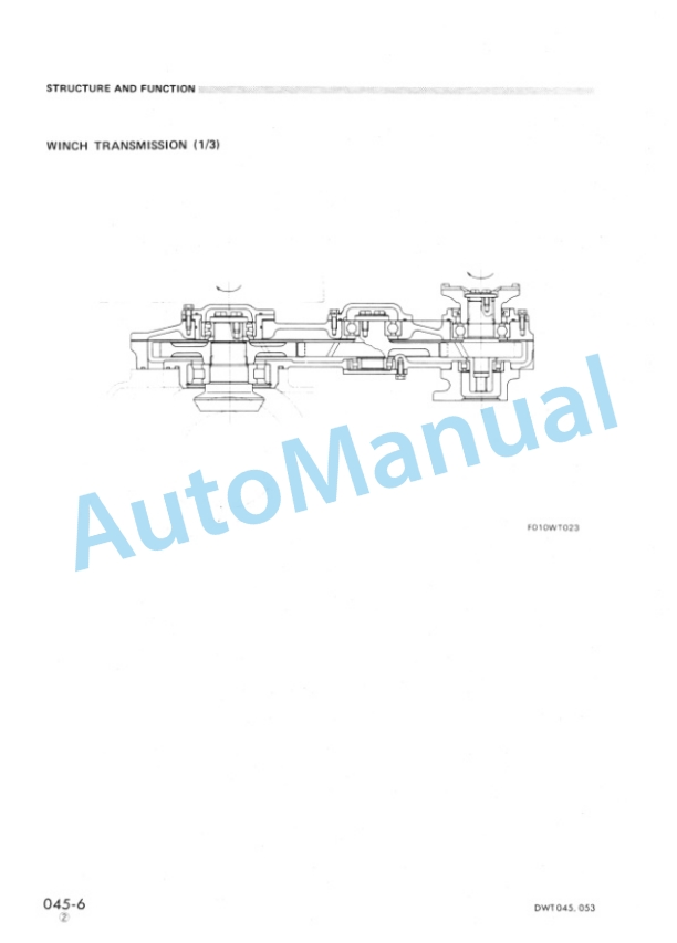 Alternative view of Komatsu Towing Winch Shop Manual SEBT010WT04