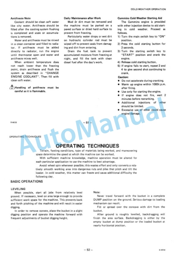 Komatsu W170 Wheel Loader Operation and Maintenance Manual SEAM384A01 3 Komatsu W170 Wheel Loader Operation and Maintenance Manual SEAM384A01-3