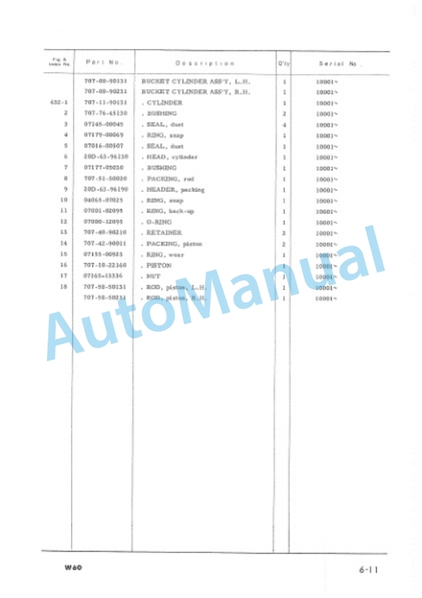 Komatsu W60 Wheel Loader Parts Manual PEPB03850101 5 Komatsu W60 Wheel Loader Parts Manual PEPB03850101-5