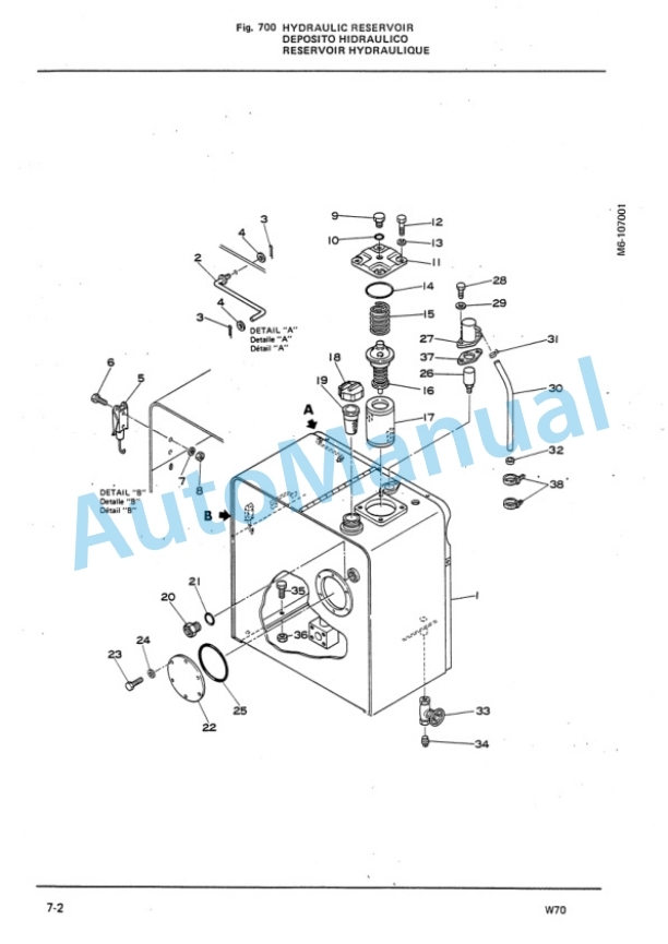 Komatsu W70 Wheel Loader Parts Manual PXPB03810104 4 Komatsu W70 Wheel Loader Parts Manual PXPB03810104-4