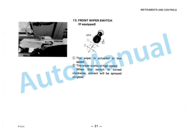 Alternative view of Komatsu WA100-1, WA150-1 Wheel Loader Operation and Maintenance Manual SEAM04160101