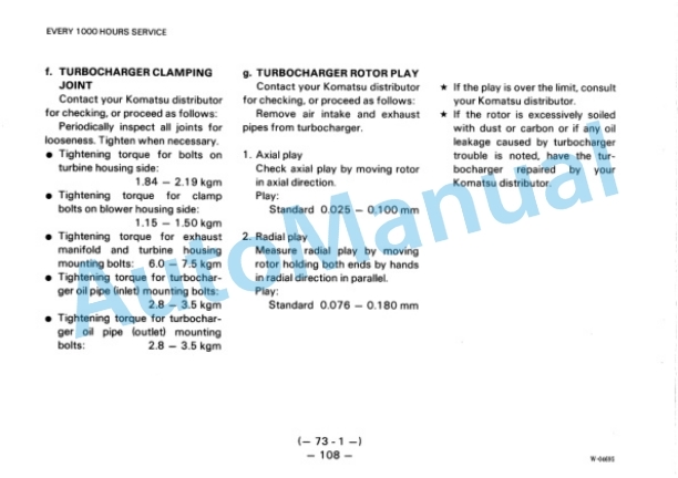 Komatsu WA100-1 Wheel Loader Operation and Maintenance Manual SEAM04160104 5 Komatsu WA100-1 Wheel Loader Operation and Maintenance Manual SEAM04160104 - Image 5