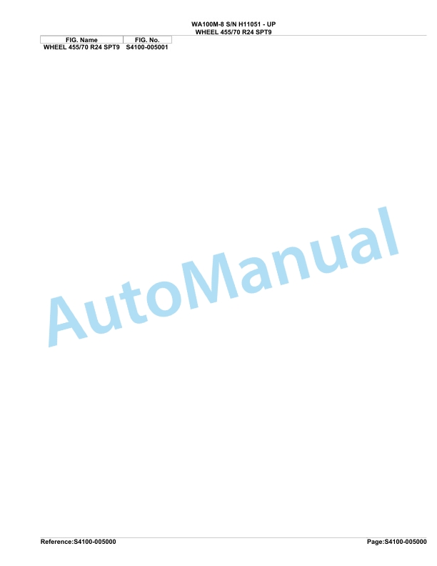 Komatsu WA100M-8 Parts Manual H11051-up 5 Komatsu WA100M-8 Parts Manual H11051-up-5