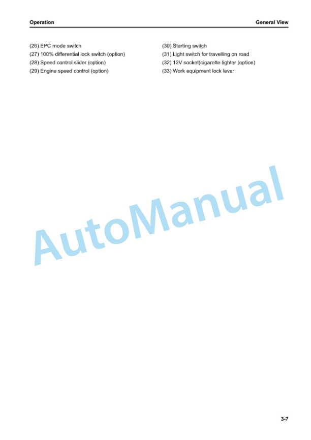 Alternative view of Komatsu WA100M-8E0 Wheel Loader Operation and Maintenance Manual VENAM07003