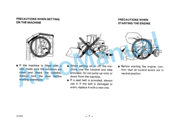 Komatsu WA120-1 Wheel Loader Operation and Maintenance Manual SEAMU4A60105 5 Komatsu WA120-1 Wheel Loader Operation and Maintenance Manual SEAMU4A60105 - Image 5
