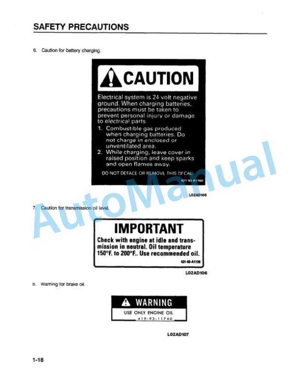 Alternative view of Komatsu WA120-1LC Wheel Loader Operation and Maintenance Manual CEAMW16041