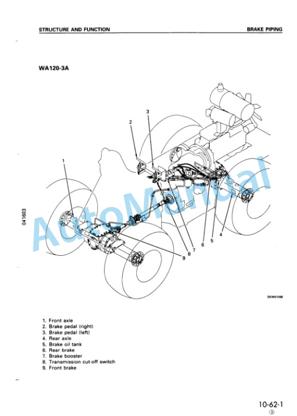 Alternative view of Komatsu WA120-3 Avance Wheel Loader Shop Manual SEBM005706
