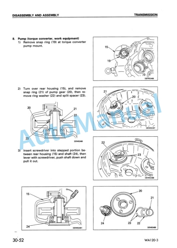 Komatsu WA120-3 Wheel Loader Shop Manual SEBM018300 4 Komatsu WA120-3 Wheel Loader Shop Manual SEBM018300 - Image 4