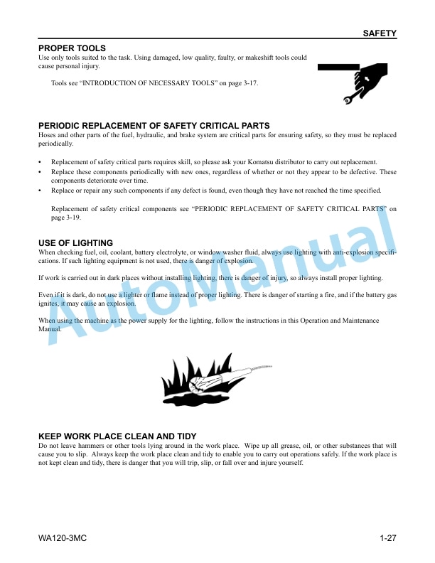 Alternative view of Komatsu WA120-3MC Wheel Loader Operation and Maintenance Manual CEAM007702