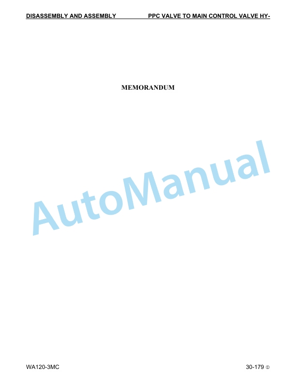 Komatsu WA120-3MC Wheel Loader Shop Manual CEBM005101 5 Komatsu WA120-3MC Wheel Loader Shop Manual CEBM005101 - Image 5