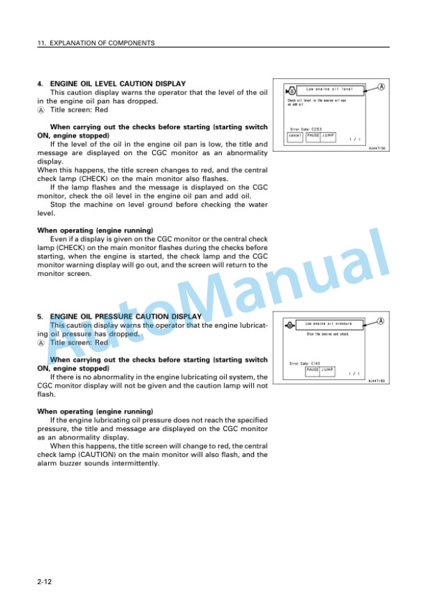 Alternative view of Komatsu WA1200-3 Galeo Wheel Loader Operation and Maintenance Manual TEN00069-02