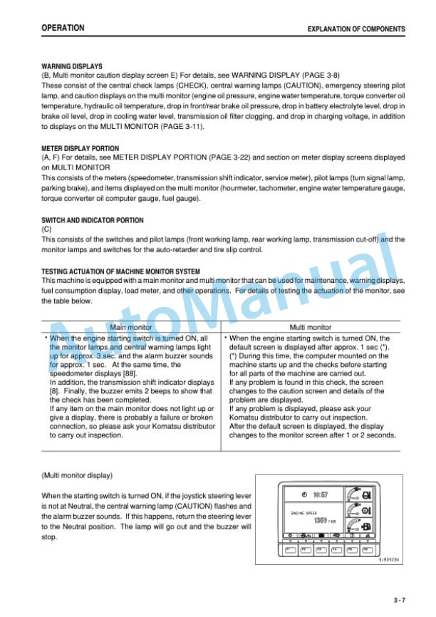Alternative view of Komatsu WA1200-3 Wheel Loader Operation and Maintenance Manual TEN00144-03