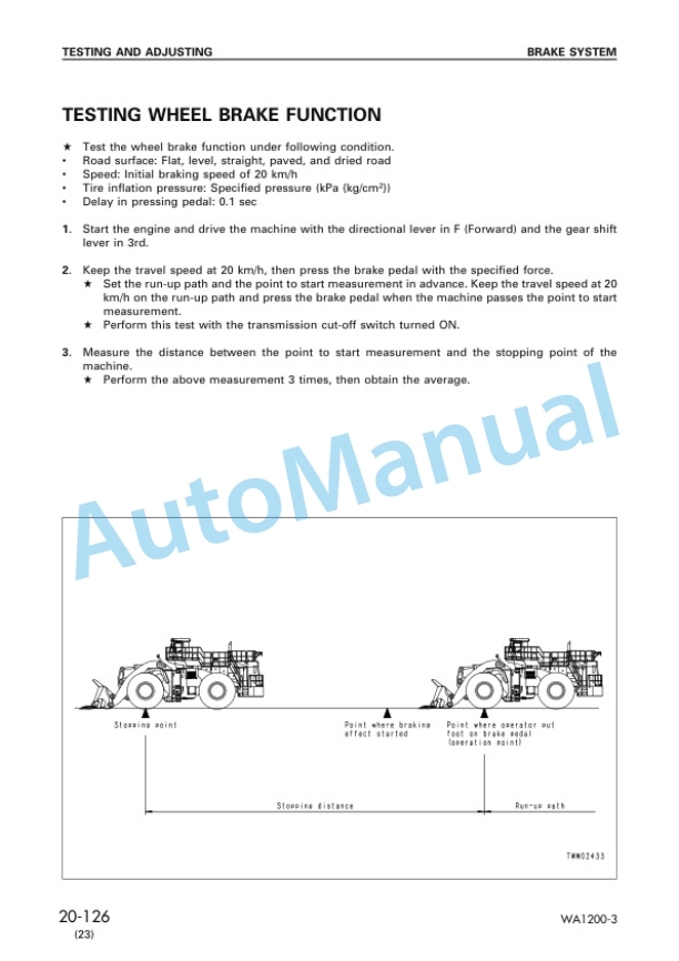 Komatsu WA1200-3 Wheel Loader Shop Manual SEBM018227 2 Komatsu WA1200-3 Wheel Loader Shop Manual SEBM018227-2