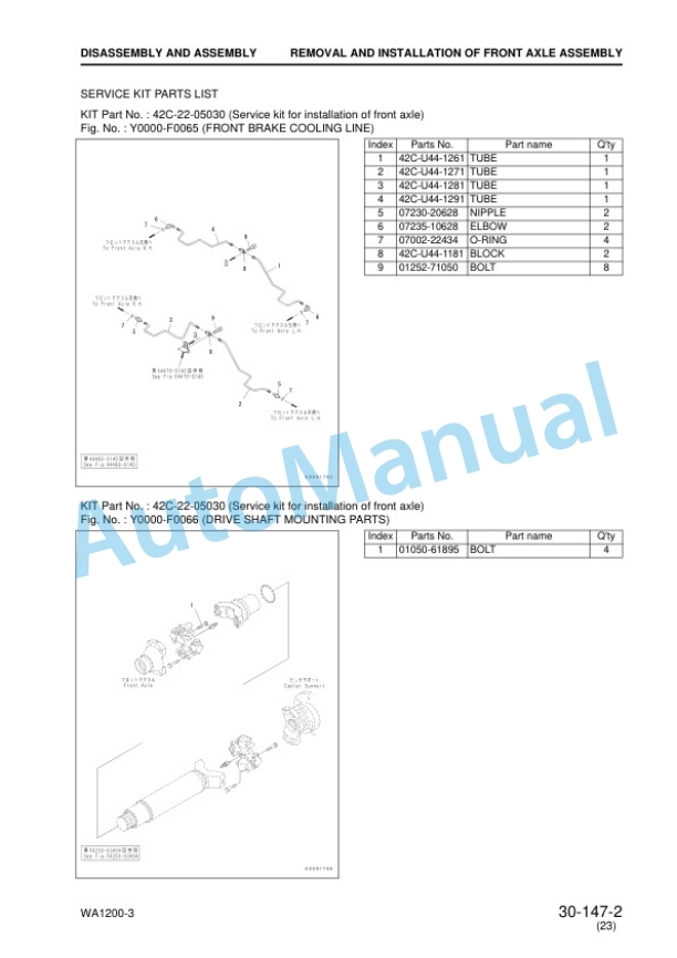 Komatsu WA1200-3 Wheel Loader Shop Manual SEBM018227 5 Komatsu WA1200-3 Wheel Loader Shop Manual SEBM018227-5