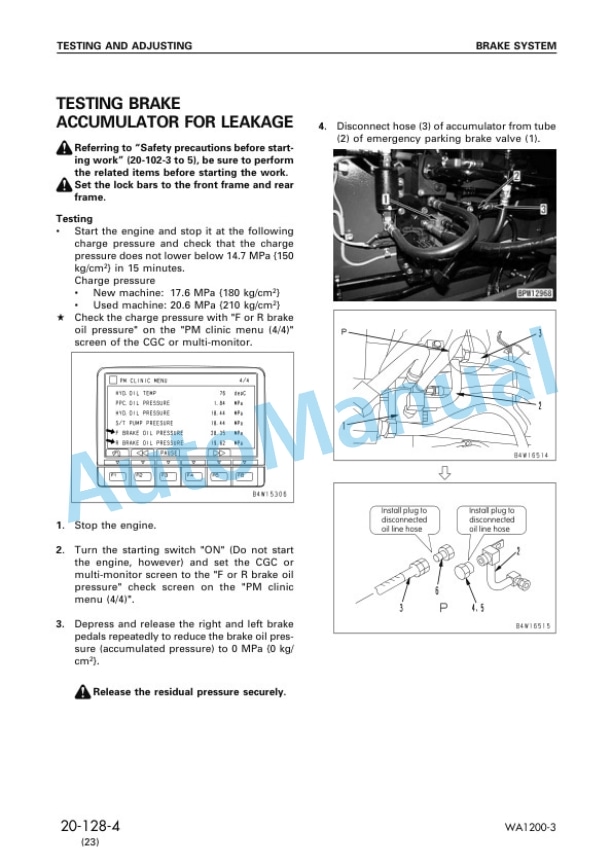 Komatsu WA1200-3 Wheel Loader Shop Manual SEBM018231 2 Komatsu WA1200-3 Wheel Loader Shop Manual SEBM018231-2