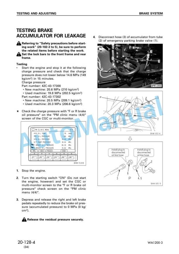 Komatsu WA1200-3 Wheel Loader Shop Manual SEBM018235 2 Komatsu WA1200-3 Wheel Loader Shop Manual SEBM018235-2