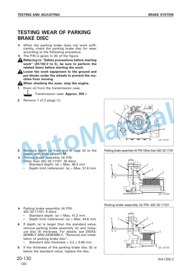 Komatsu WA1200-3 Wheel Loader Shop Manual SEBM018236 2 Komatsu WA1200-3 Wheel Loader Shop Manual SEBM018236-2