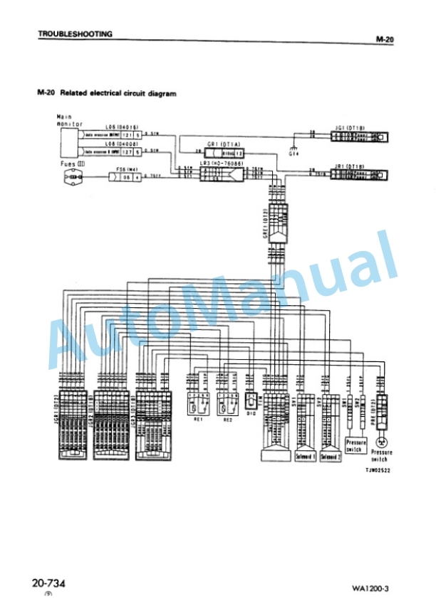 Komatsu WA1200-3 Wheel Loader Shop Manual SEBM018236 3 Komatsu WA1200-3 Wheel Loader Shop Manual SEBM018236-3