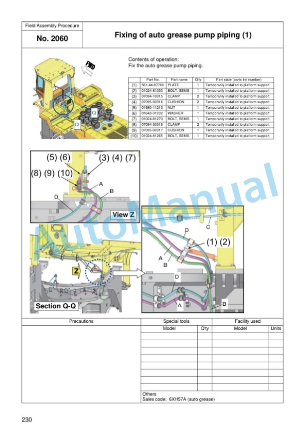 Komatsu WA1200-6 Wheel Loader Field Assembly Manual GEN00208-03 4 Komatsu WA1200-6 Wheel Loader Field Assembly Manual GEN00208-03 - Image 4