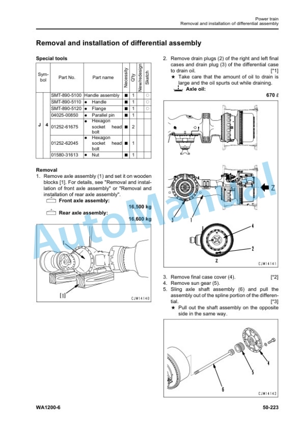 Komatsu WA1200-6 Wheel Loader Shop Manual SEN05475-16 5 Komatsu WA1200-6 Wheel Loader Shop Manual SEN05475-16 - Image 5