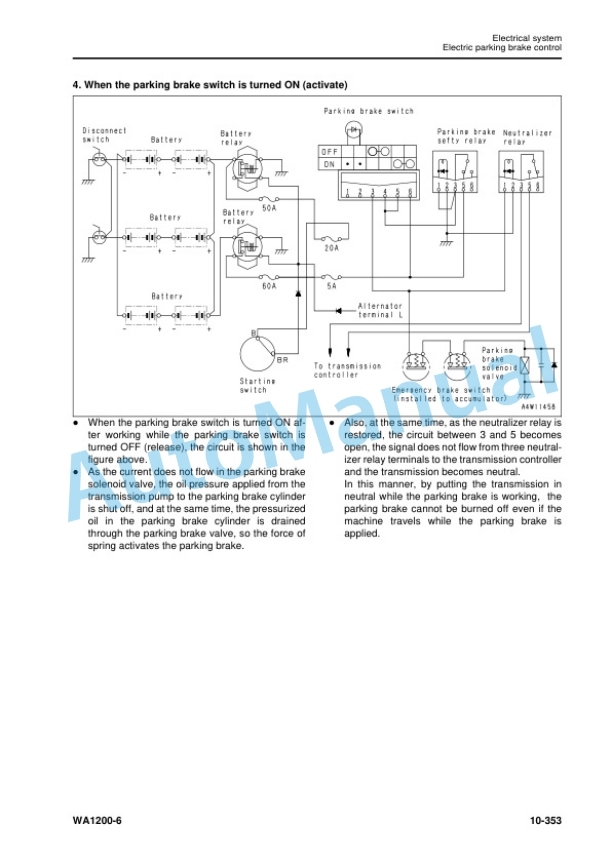 Alternative view of Komatsu WA1200-6 Wheel Loader Shop Manual SEN05475-21