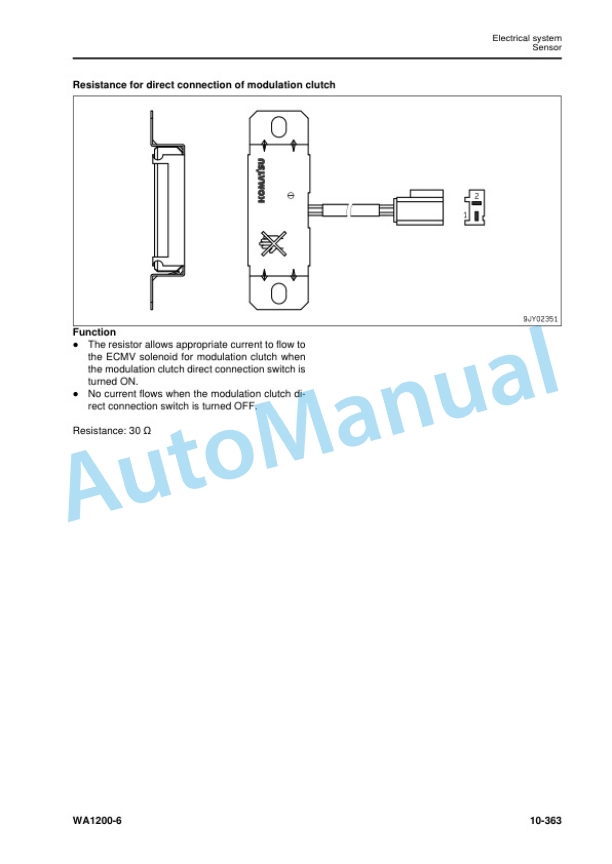 Alternative view of Komatsu WA1200-6 Wheel Loader Shop Manual SEN05475-23