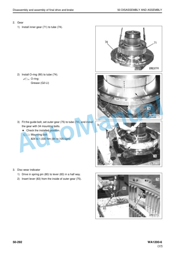Komatsu WA1200-6 Wheel Loader Shop Manual SEN05475-24 5 Komatsu WA1200-6 Wheel Loader Shop Manual SEN05475-24 - Image 5
