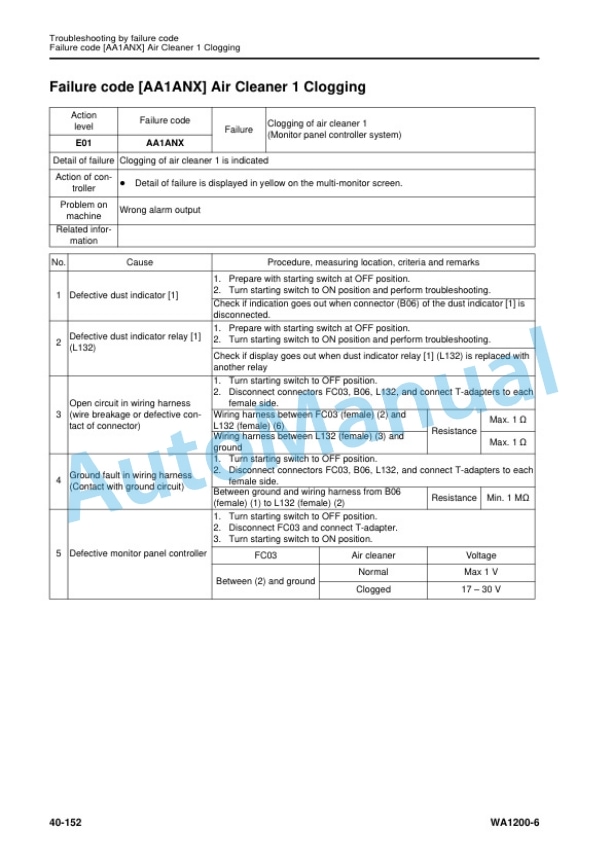 Komatsu WA1200-6 Wheel Loader Shop Manual SEN05475-25 3 Komatsu WA1200-6 Wheel Loader Shop Manual SEN05475-25 - Image 3