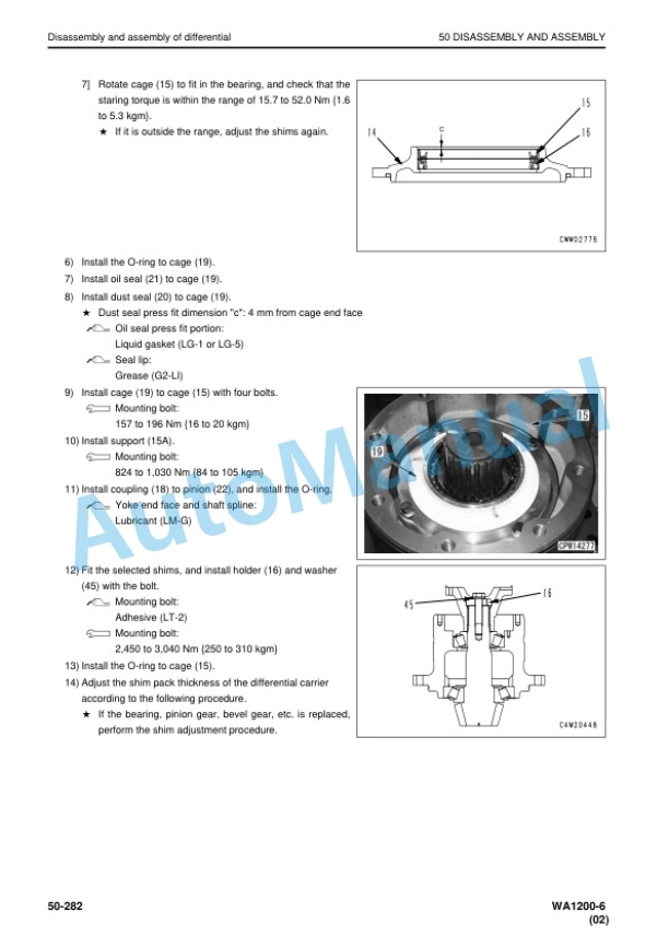 Komatsu WA1200-6 Wheel Loader Shop Manual SEN06774-02 5 Komatsu WA1200-6 Wheel Loader Shop Manual SEN06774-02 - Image 5