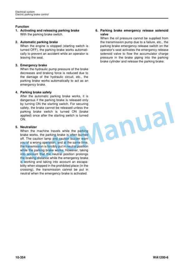 Alternative view of Komatsu WA1200-6 Wheel Loader Shop Manual SEN06774-07