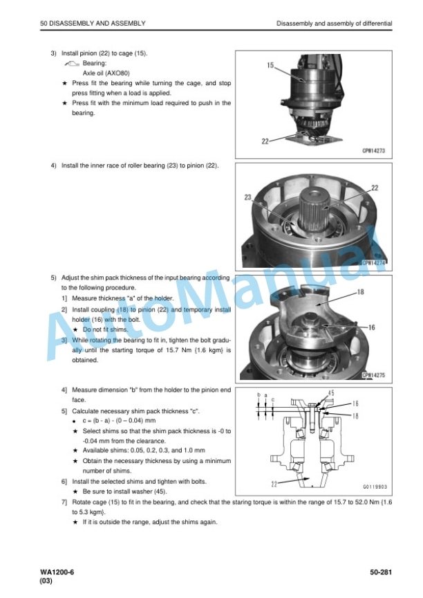 Komatsu WA1200-6 Wheel Loader Shop Manual SEN06774-07 5 Komatsu WA1200-6 Wheel Loader Shop Manual SEN06774-07 - Image 5