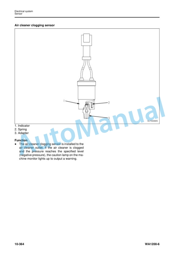 Alternative view of Komatsu WA1200-6 Wheel Loader Shop Manual SEN06774-08