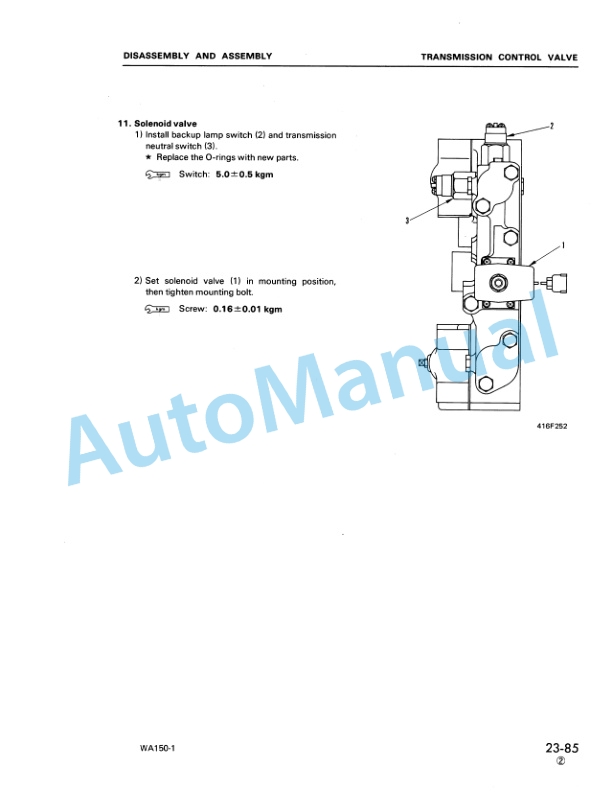 Komatsu WA150-1 Wheel Loader Shop Manual SEBM04170104 3 Komatsu WA150-1 Wheel Loader Shop Manual SEBM04170104-3