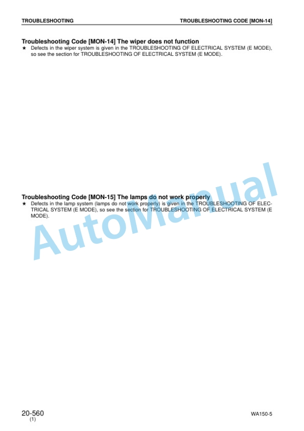 Komatsu WA150-5 Wheel Loader Shop Manual SEBM033805 4 Komatsu WA150-5 Wheel Loader Shop Manual SEBM033805 - Image 4