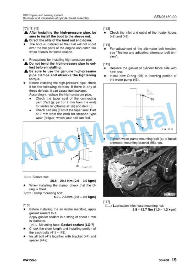 Komatsu WA150-6 Wheel Loader Shop Manual SEN04884-02 5 Komatsu WA150-6 Wheel Loader Shop Manual SEN04884-02 - Image 5