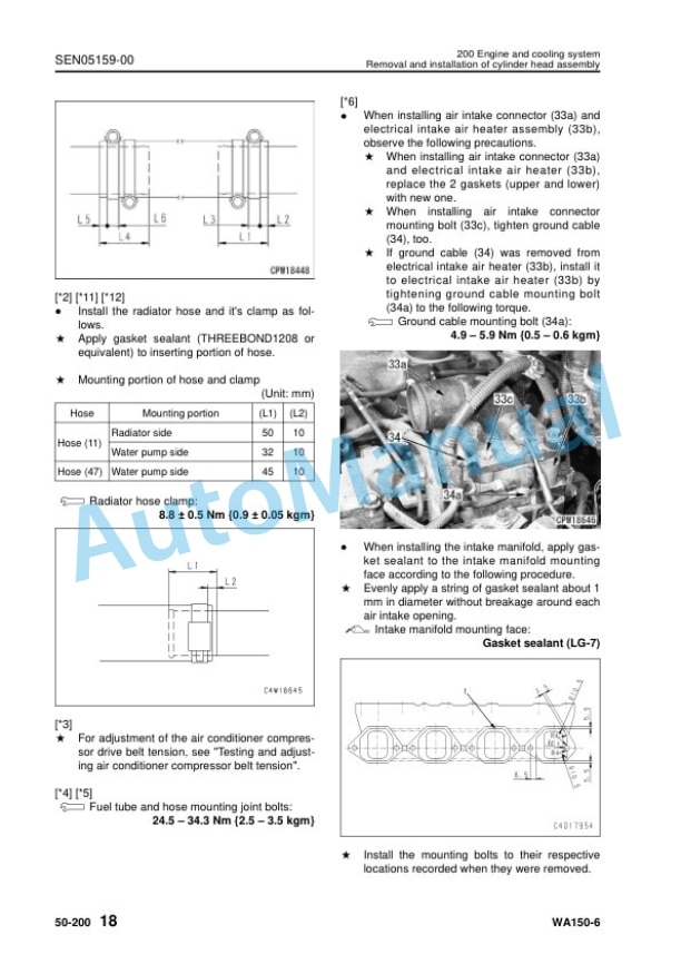 Komatsu WA150-6 Wheel Loader Shop Manual SEN04884-04 5 Komatsu WA150-6 Wheel Loader Shop Manual SEN04884-04 - Image 5